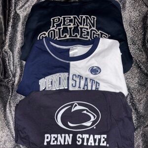 Penn State Navy blue and White hoodie, crop shirt and Tank top